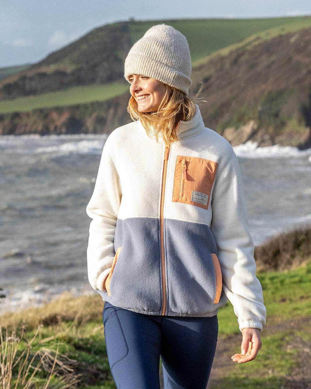 Denya - Womens Zip Fleece - Cream