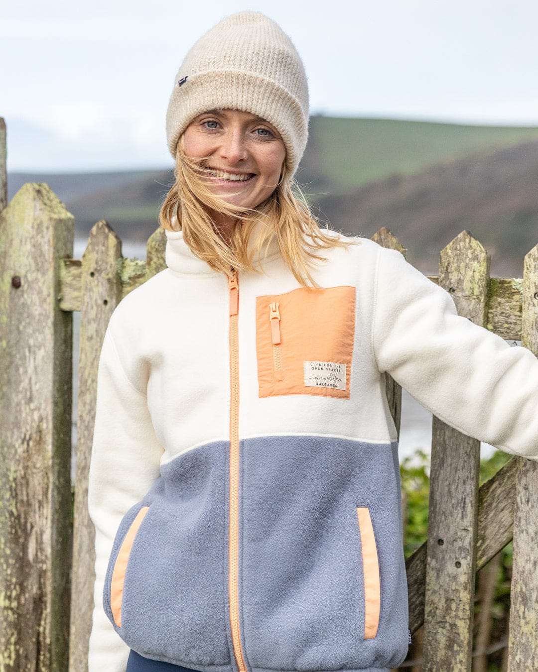 Denya - Womens Zip Fleece - Cream