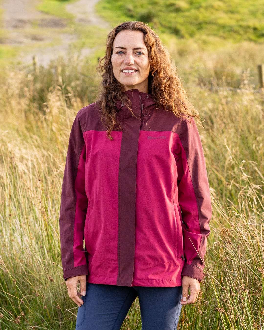 Aubrey Colourblock - Waterproof Jacket - Dark Pink