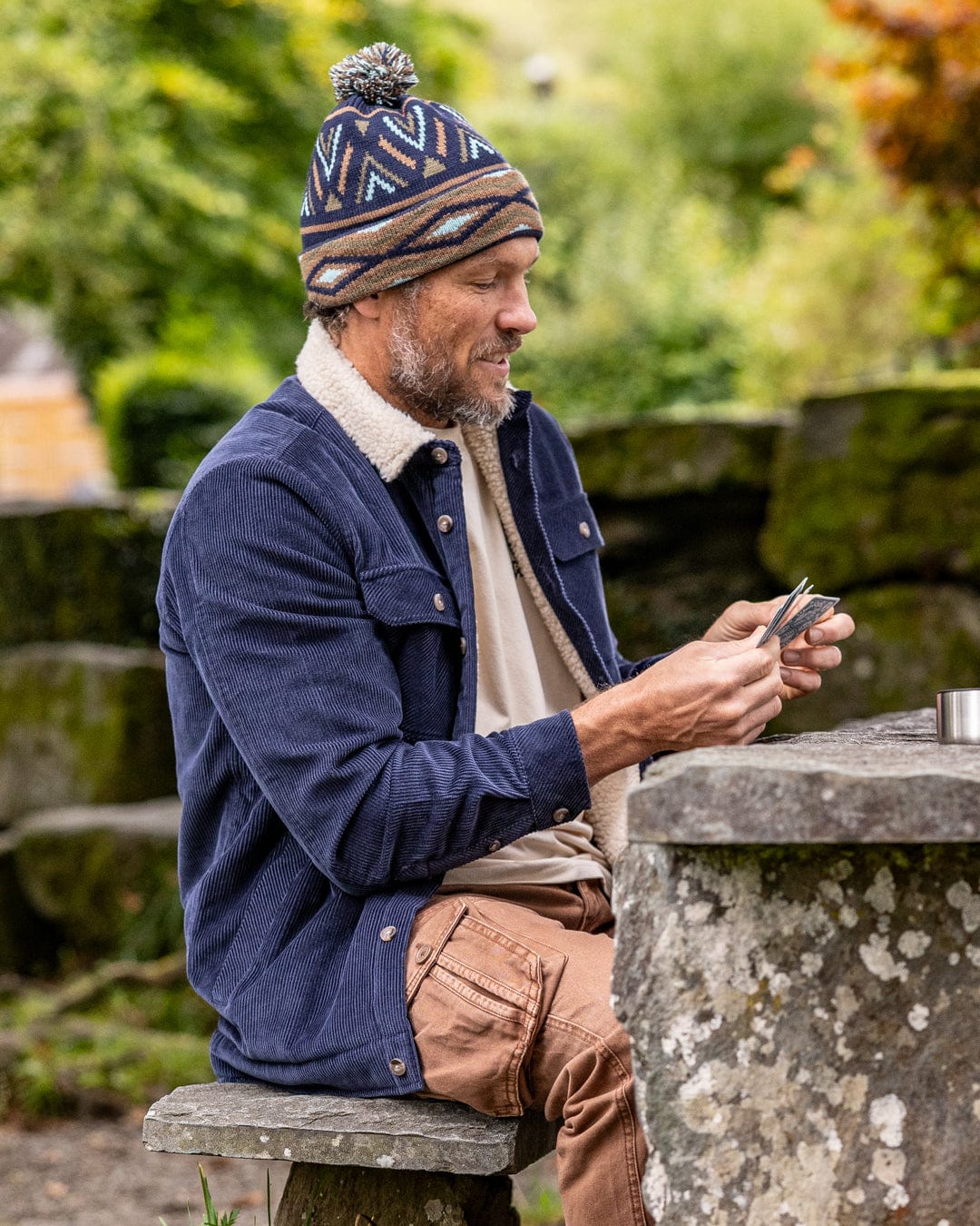 Zeke 2 - Mens Corduroy Shacket - Blue