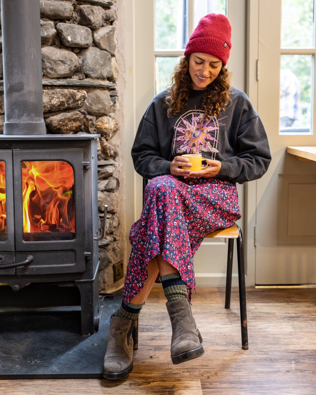 Eclipse - Womens Oversized Sweat Shirt - Black