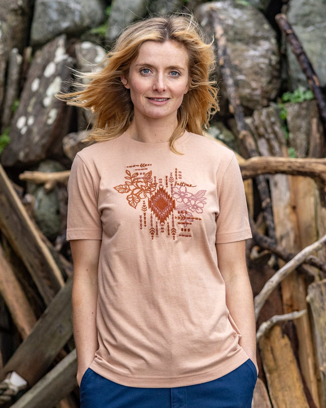 Flow Womens Short Sleeve T-Shirt in Orange