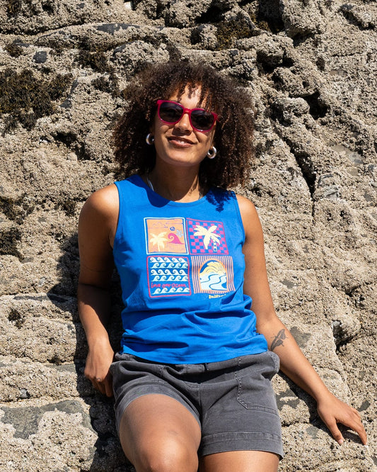 Vacay - Womens Vest - Blue