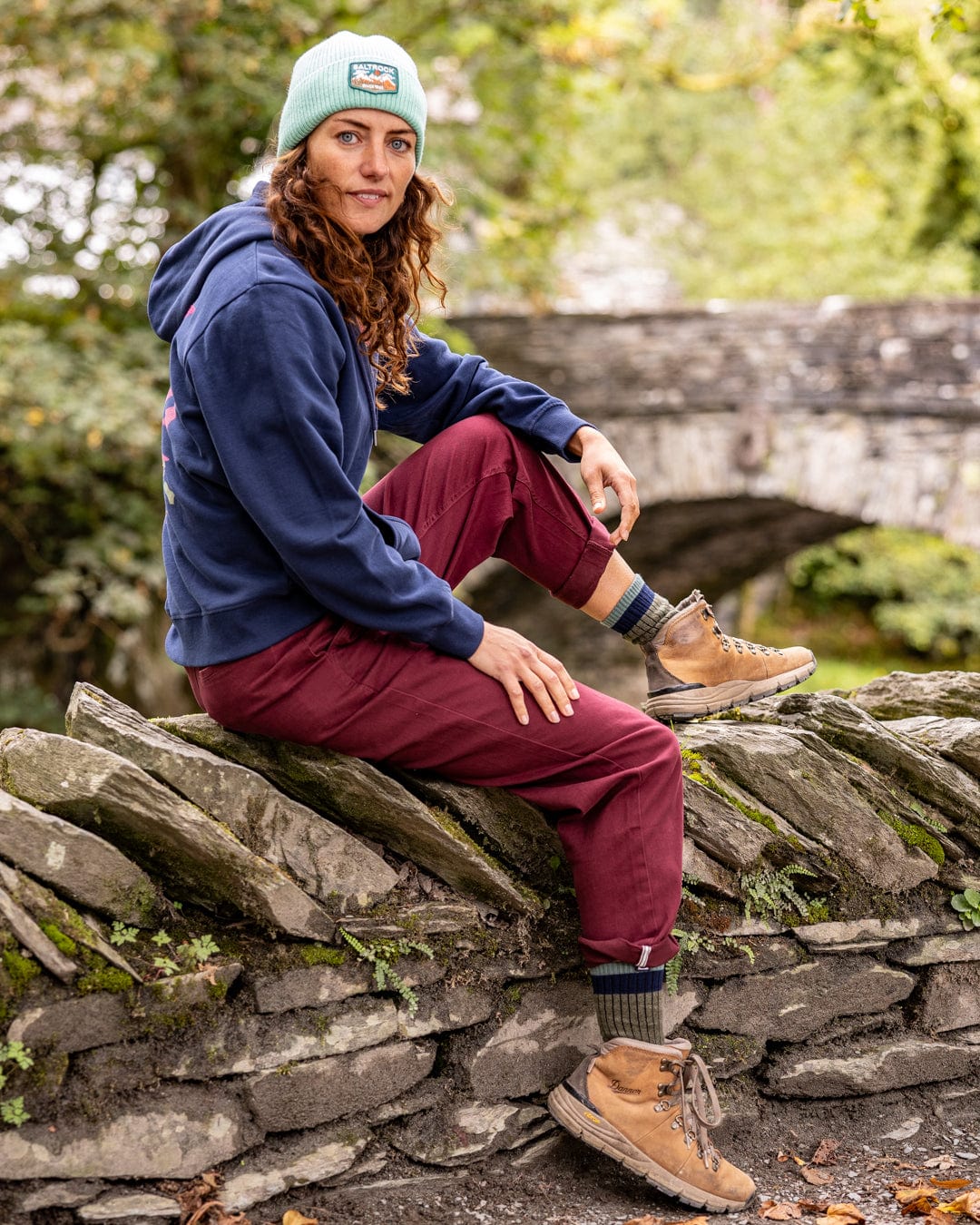 Balance Wild - Womens Zip Hoodie - Blue