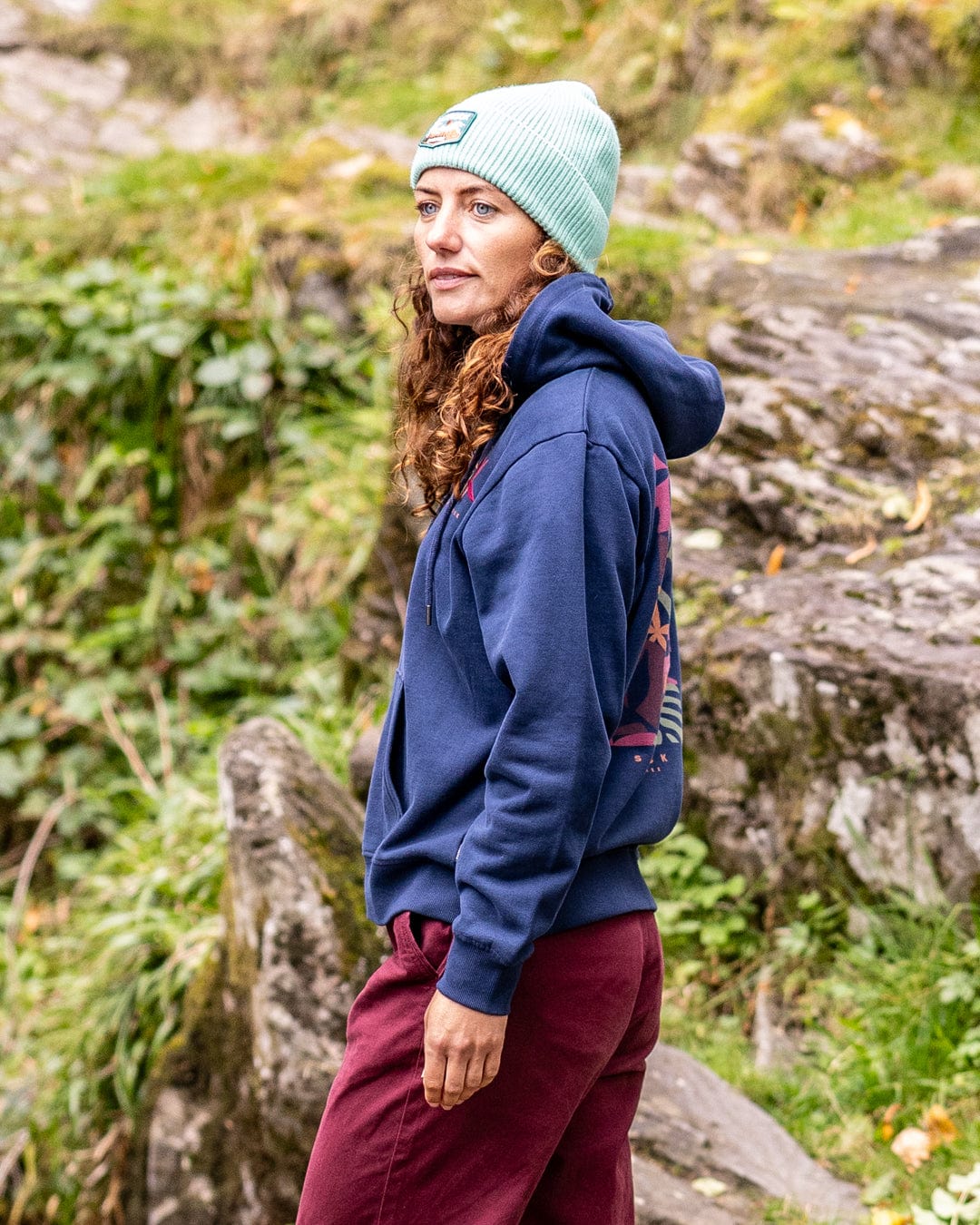 Balance Wild - Womens Zip Hoodie - Blue