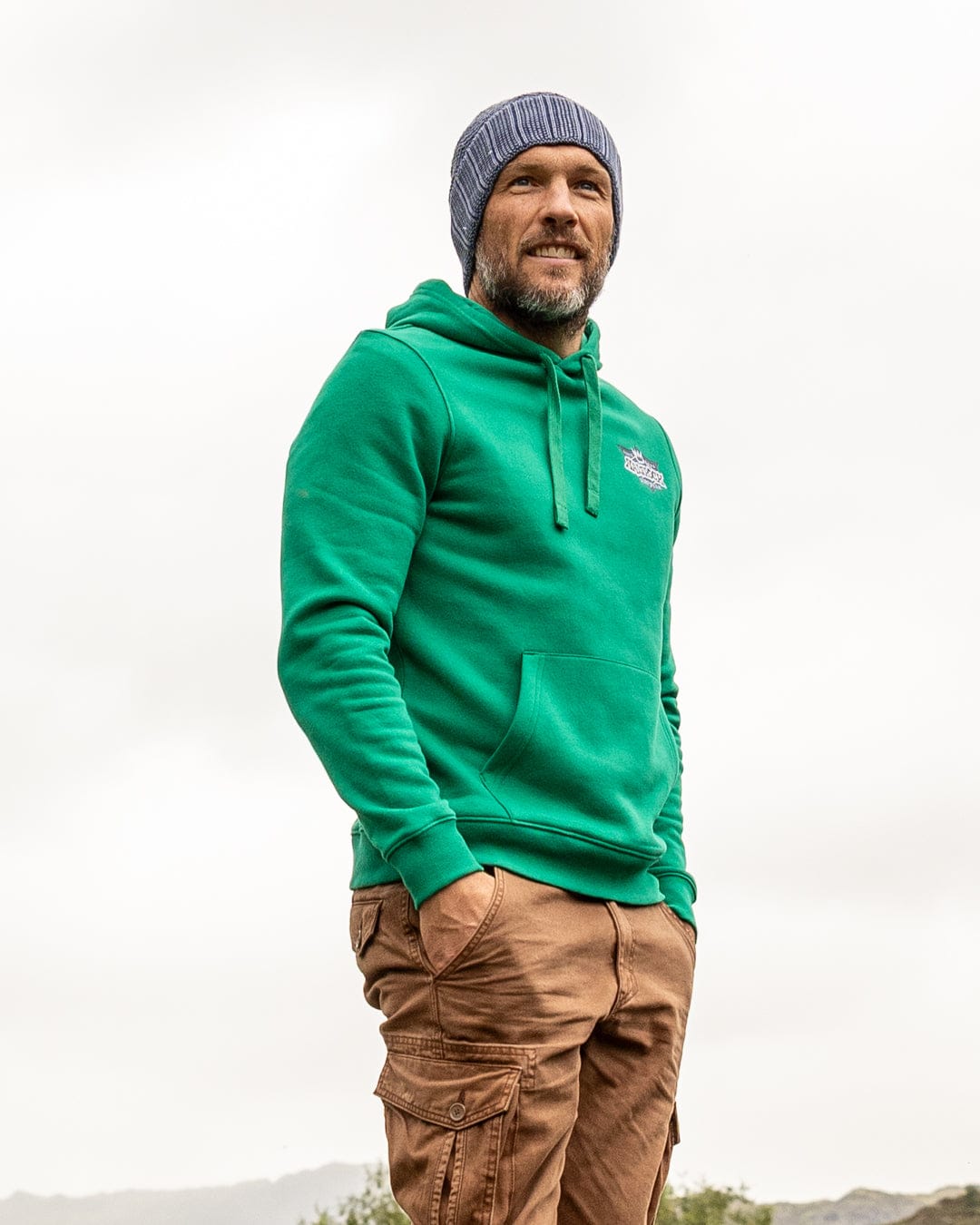 Heritage Shield - Mens Pop Hoodie - Green