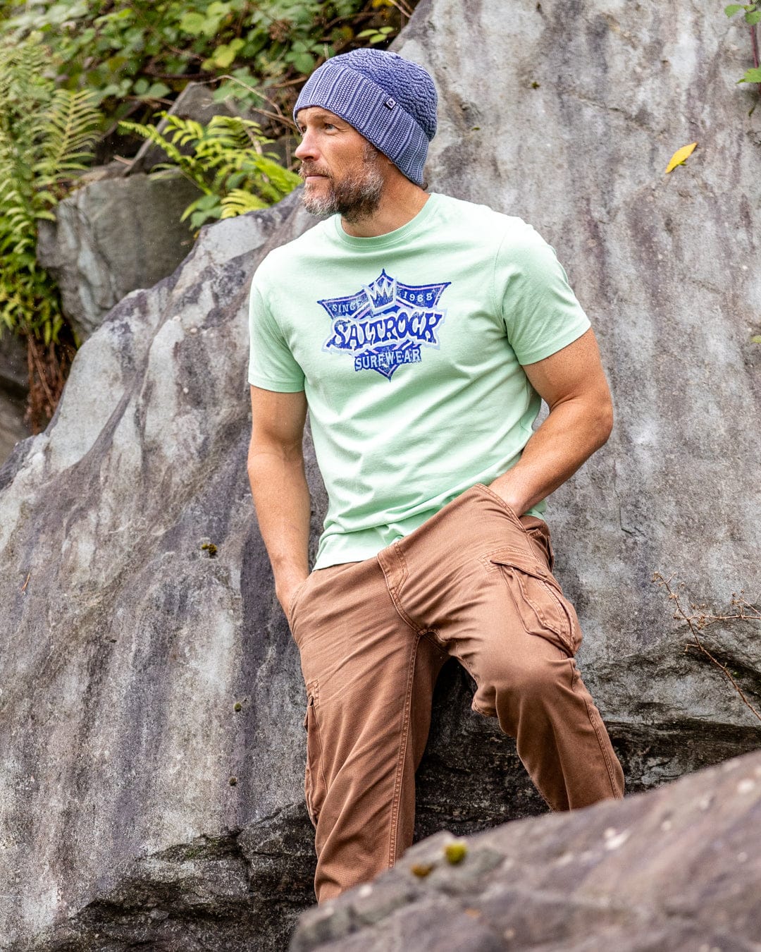 Heritage Shield - Mens Short Sleeve T-Shirt - Light Green