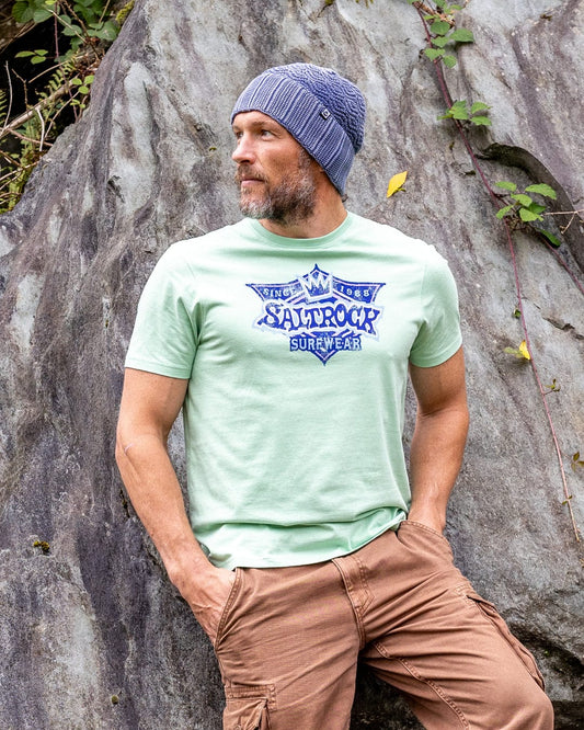 Heritage Shield - Mens Short Sleeve T-Shirt - Light Green