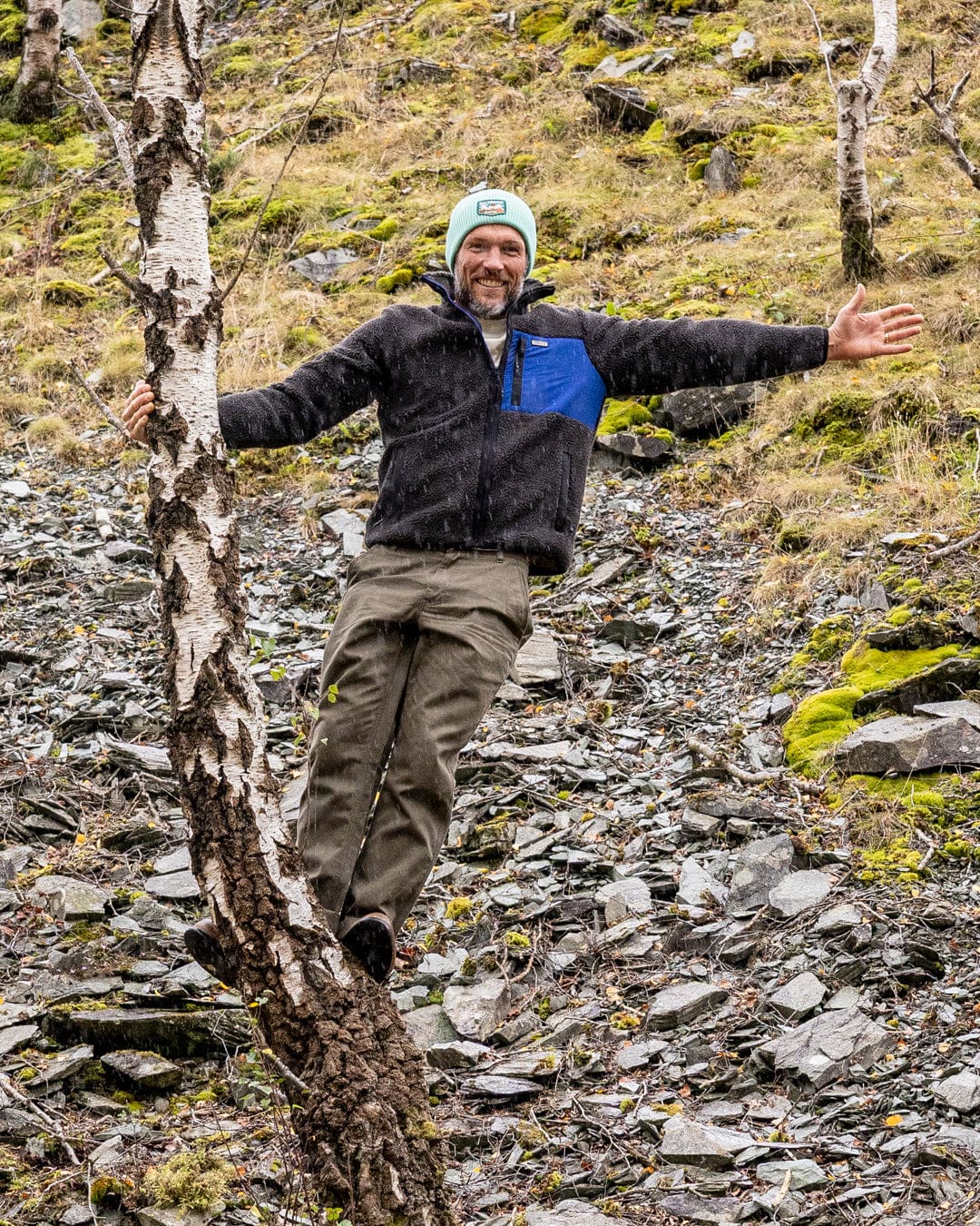 Wye 2 - Mens Sherpa Fleece - Grey/Blue