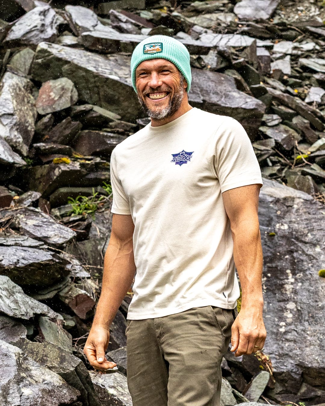 Heritage Shield - Mens Short Sleeve T-Shirt - Cream