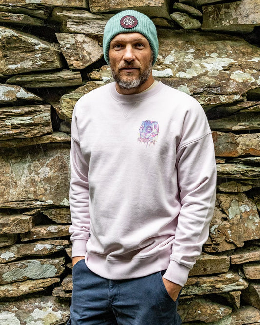 Wave Running - Mens Pop Hoodie - Light Grey