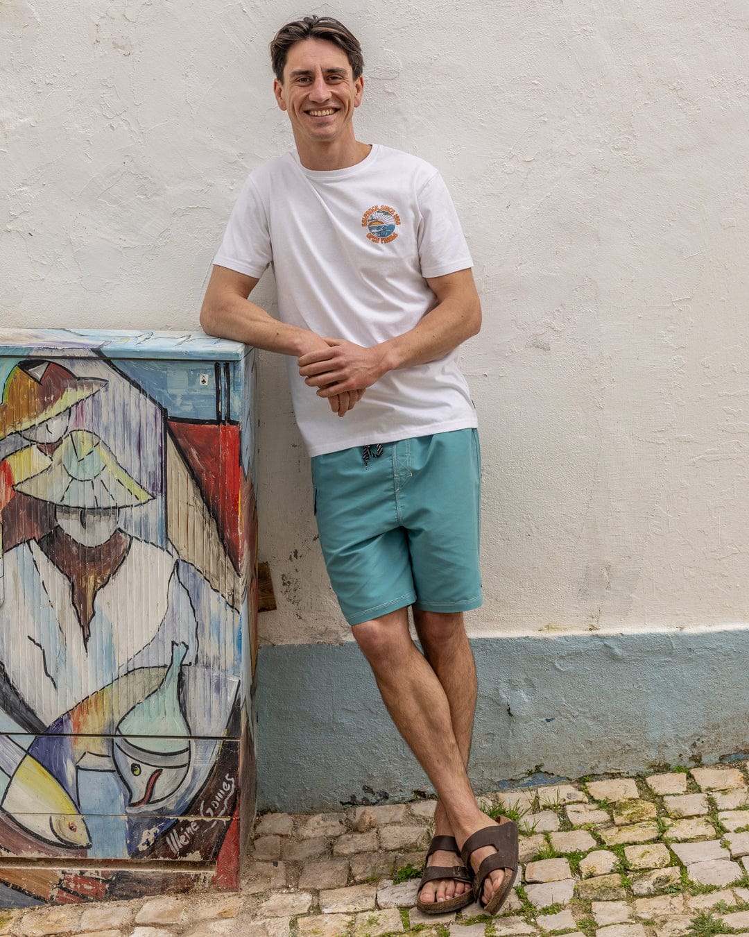 Open Finals Mens Short Sleeve T-Shirt in White