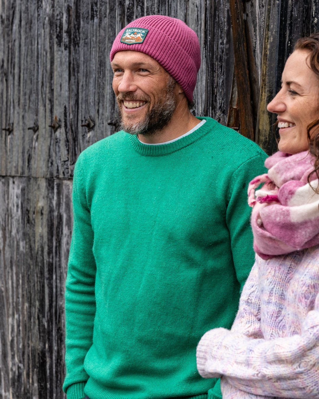 Bowen - Mens Long Sleeve Crew Knit - Bright Green