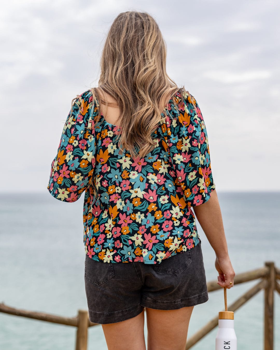 Holidaze Womens Blouse in Multi