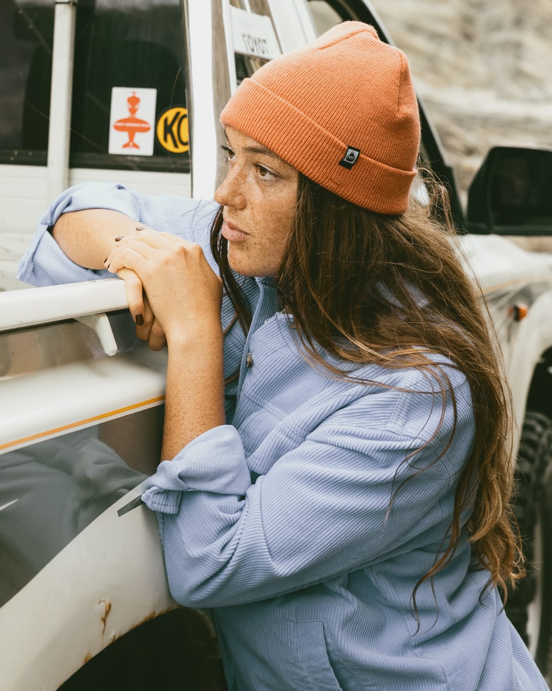 OK Beanie in Light Orange