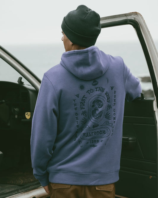 Cult Mens Pop Hoodie in Blue