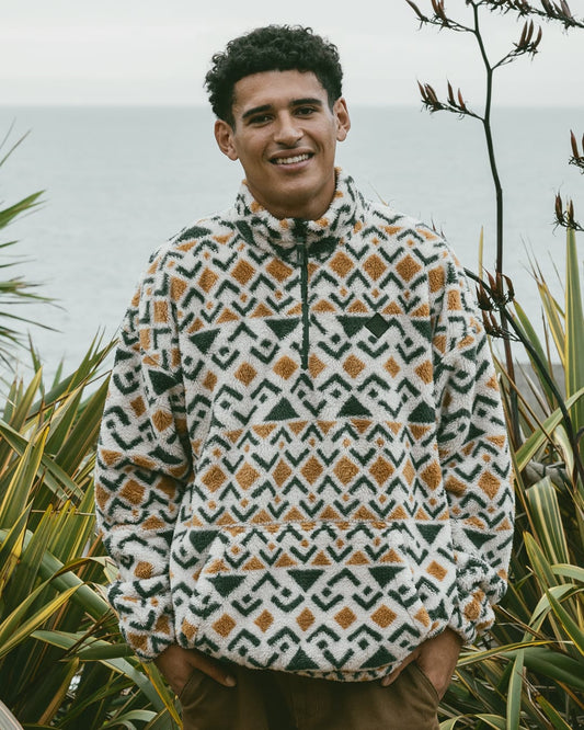 Noah Aztec Mens Oversized Teddy Fleece in Multi
