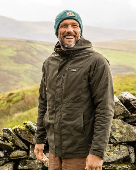 Verses - Mens Water Resistant 3 in 1 Jacket - Green
