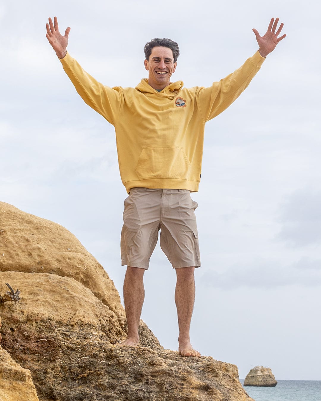 Open Finals Mens Pop Hoodie in Yellow