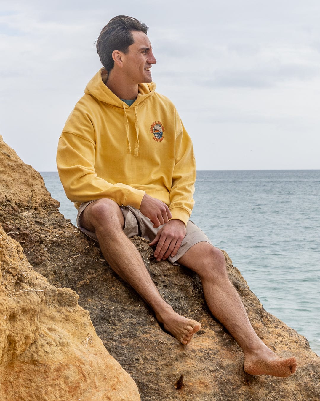 Open Finals Mens Pop Hoodie in Yellow