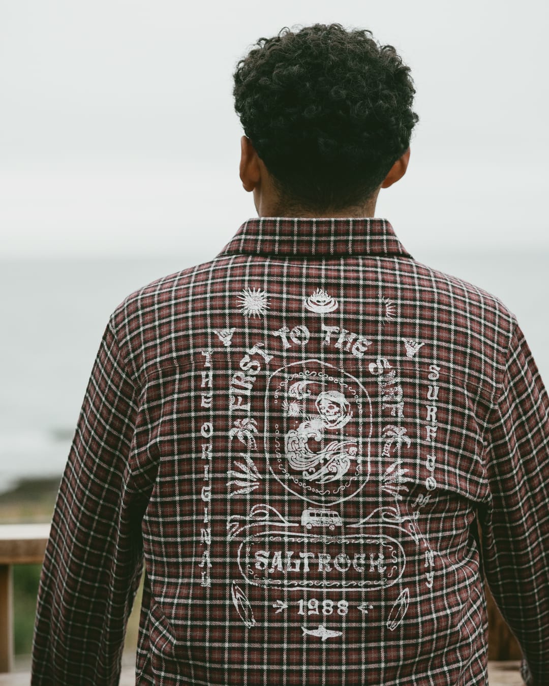Cult Mens Check Shirt in Burgundy
