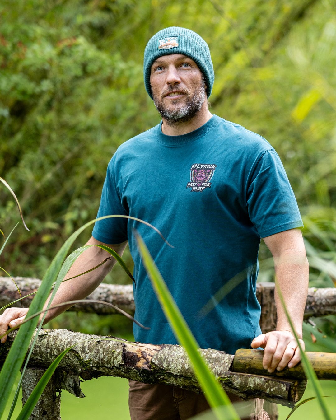 Wolfscale II - Mens Oversized Short Sleeve T-Shirt - Teal