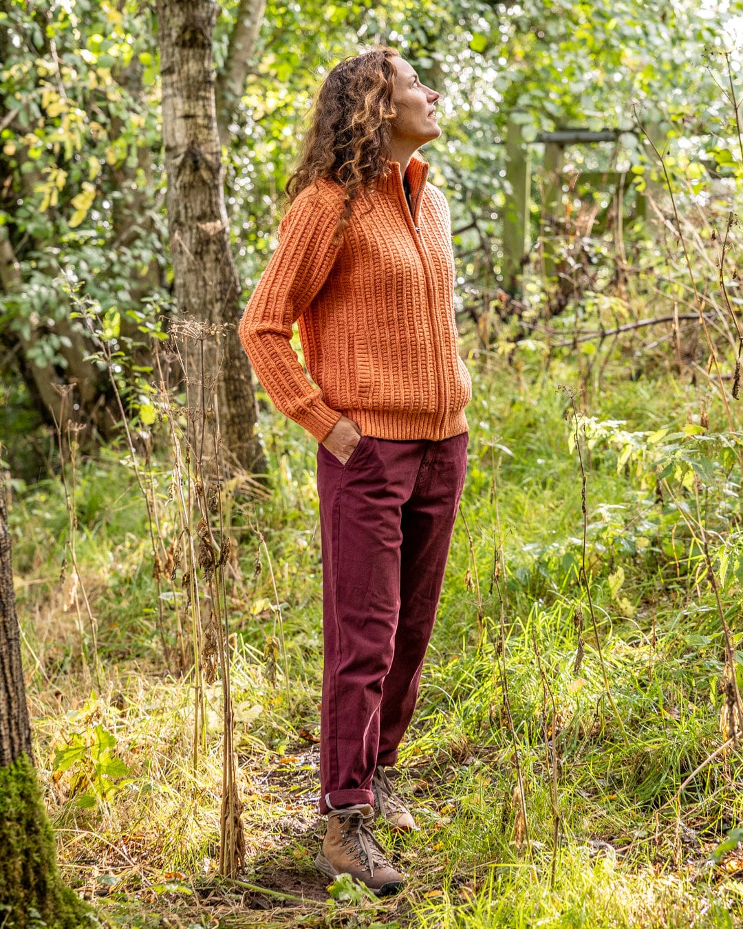 Rupa - Borg Lined Knit - Orange