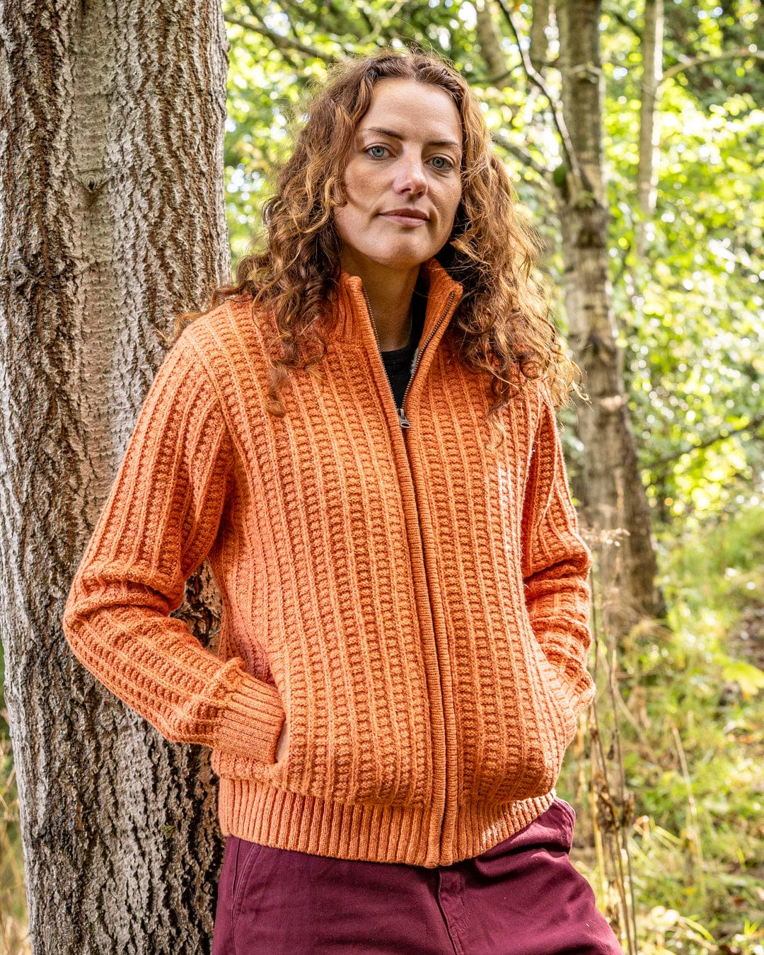 Rupa - Borg Lined Knit - Orange