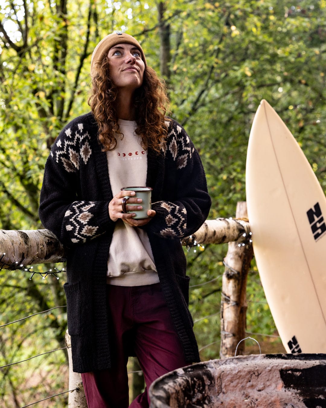 Etta - Womens Longline Cardigan - Black