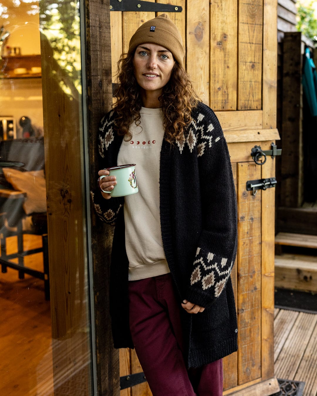 Etta - Womens Longline Cardigan - Black