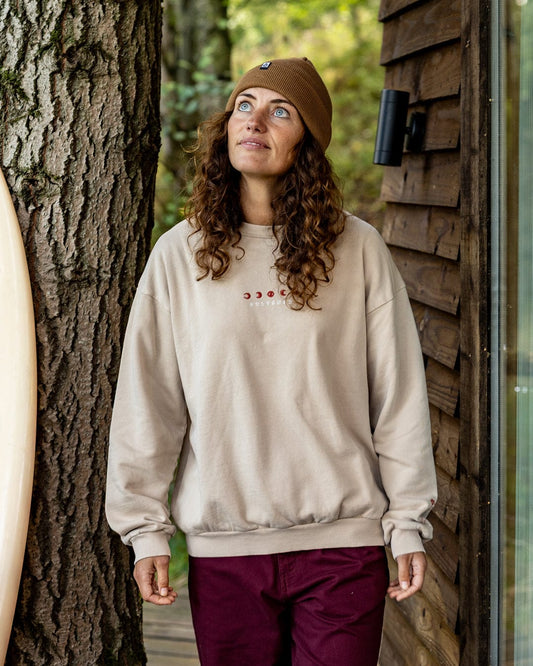 Charmer - Womens Oversized Sweat Shirt - Light Brown