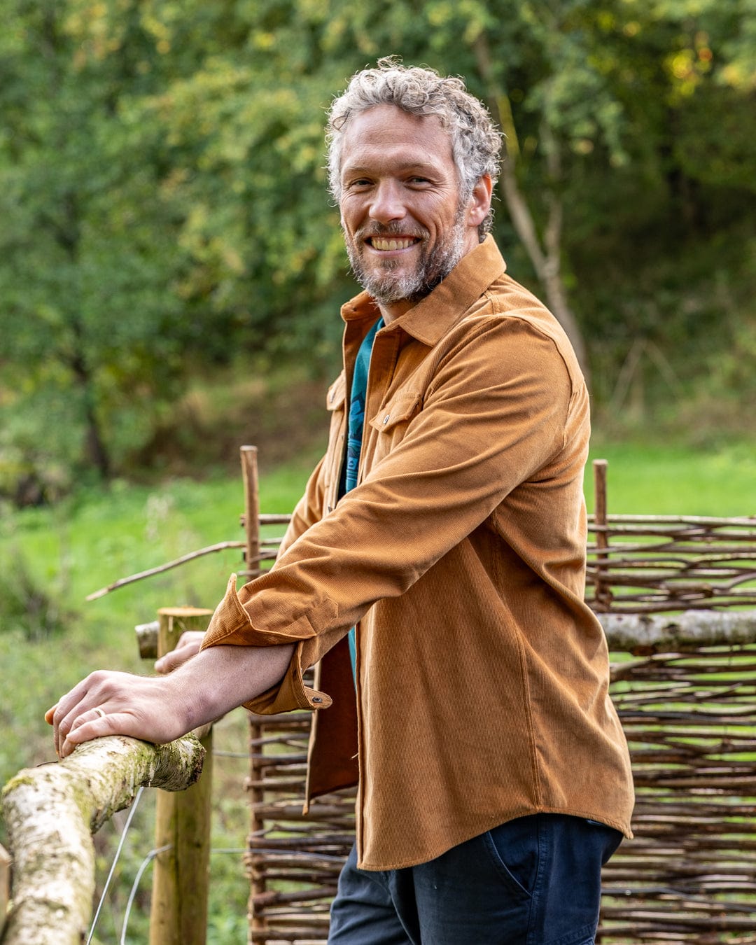 Lyon - Mens Corduroy Shirt - Tan