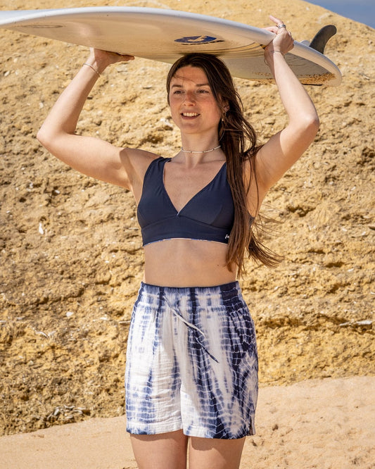 Melda  - Womens Woven Short - Blue