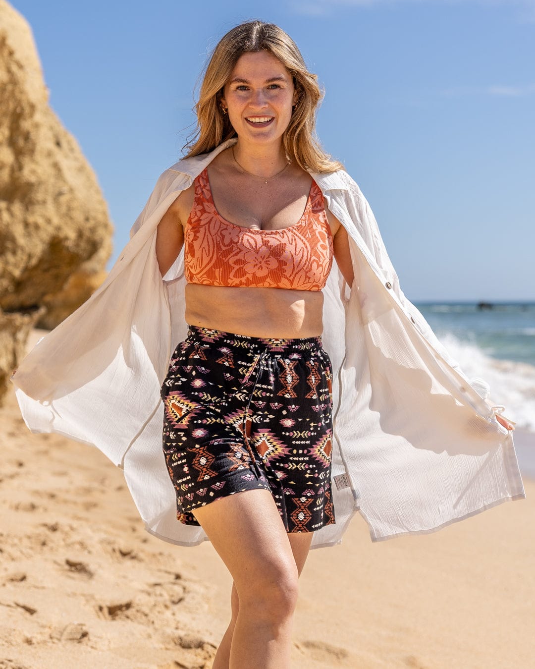 Sabina Womens Woven Short in Dark Grey