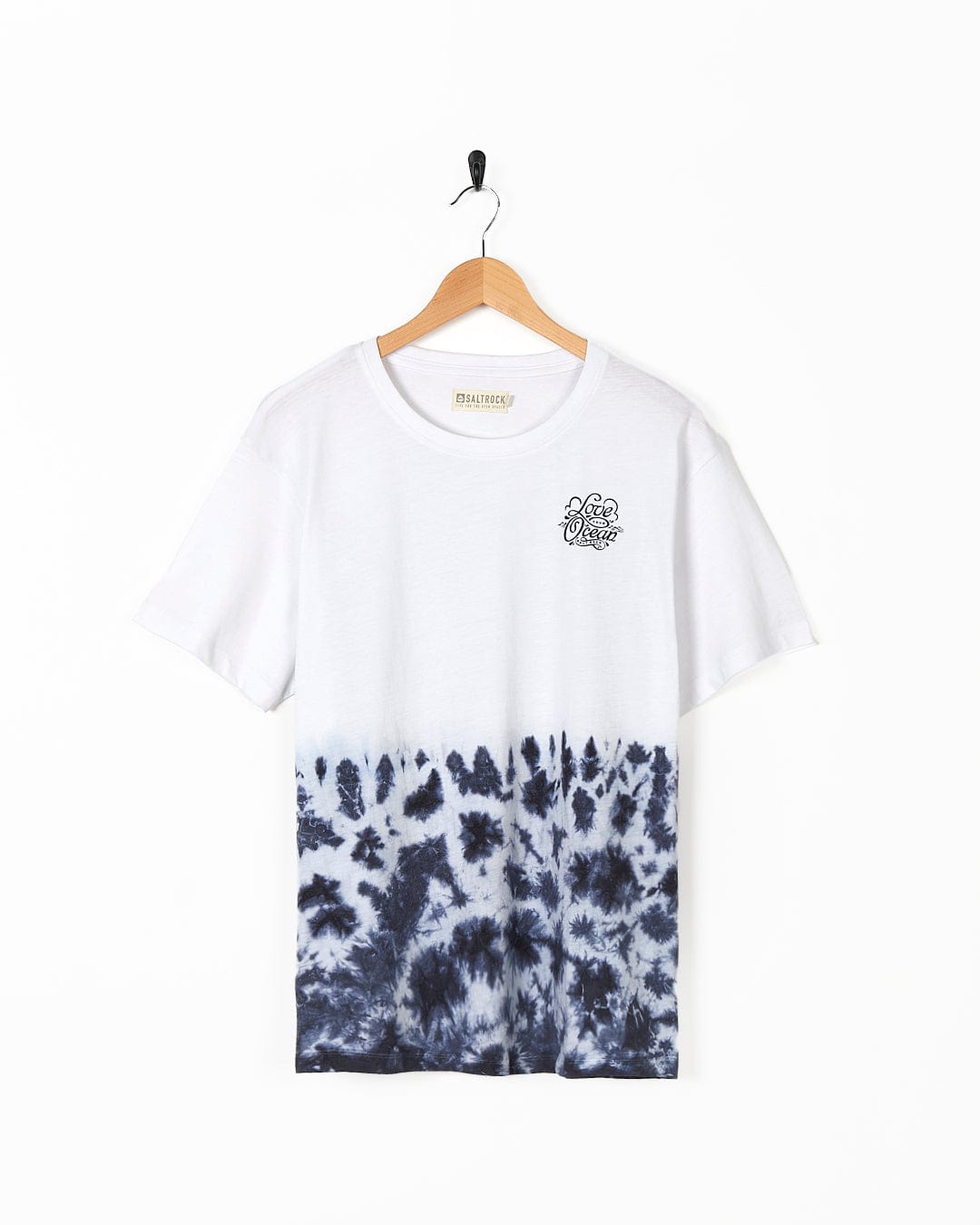 A Saltrock Astra - Womens Short Sleeve T-Shirt - White with a black and white leopard print.