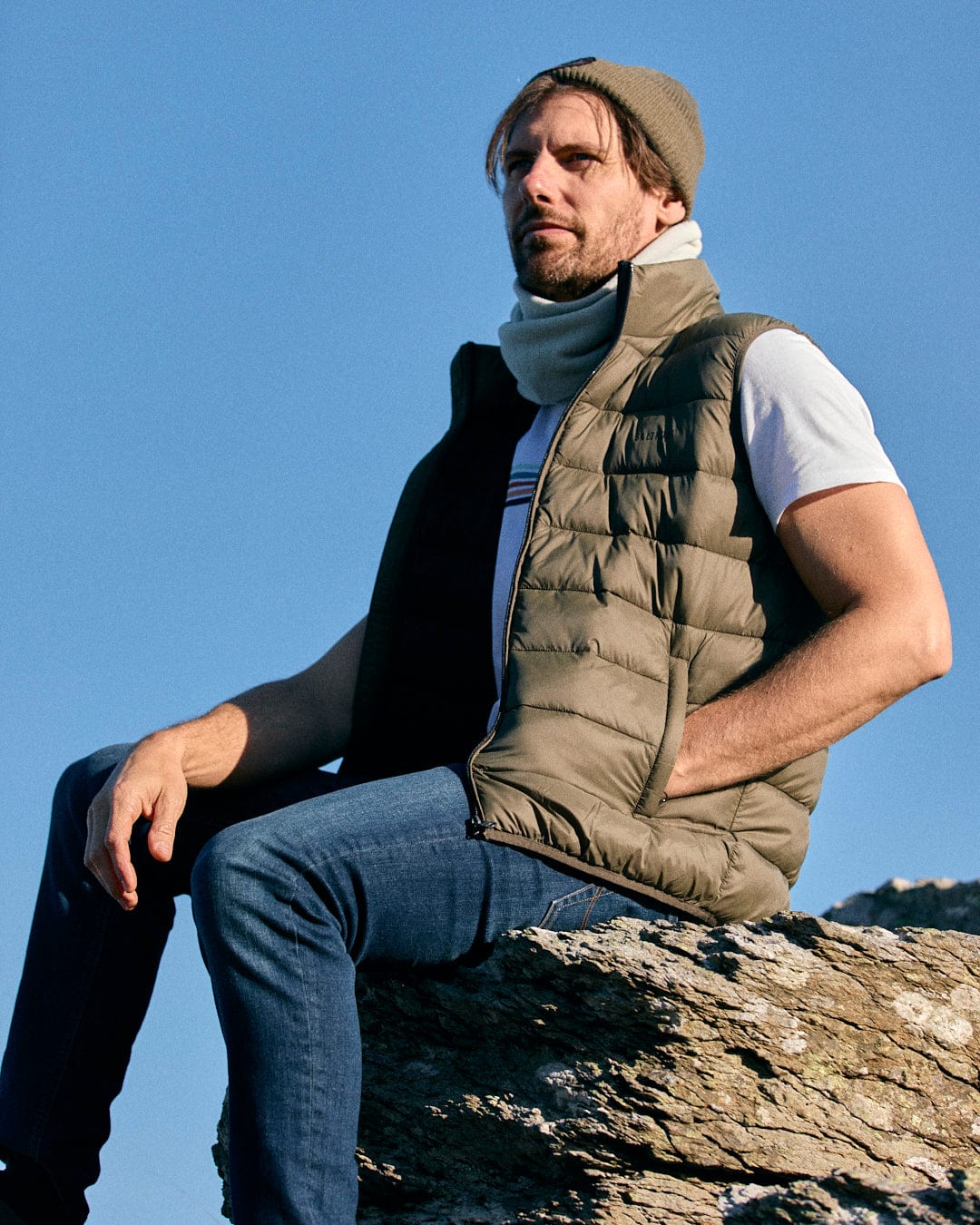 Resin - Mens Padded Gilet - Green