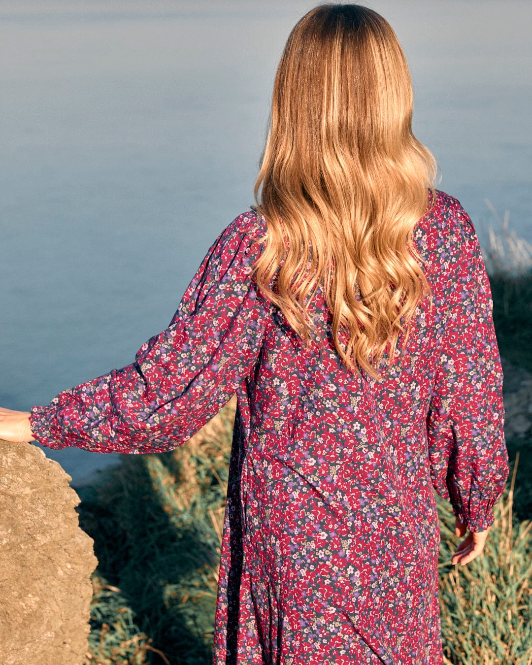 Ditsy - Mini Dress - Dark Pink