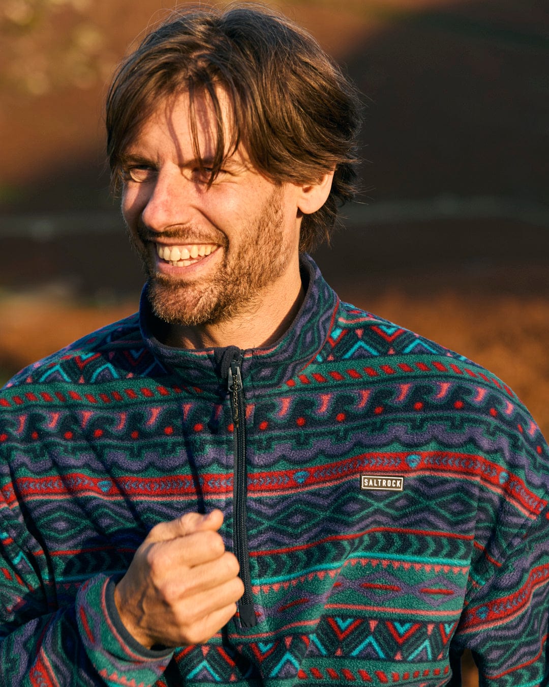 Treehouse - Mens 1/4 Neck Fleece - Purple