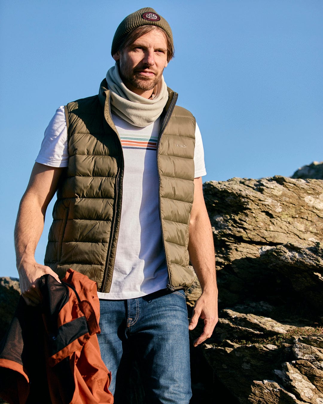 Resin - Mens Padded Gilet - Green