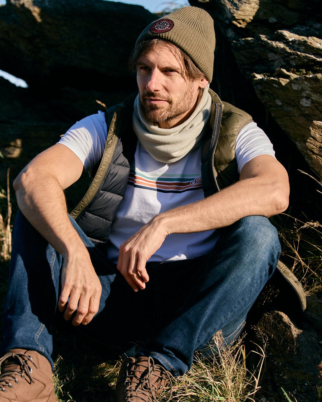 Resin - Mens Padded Gilet - Green