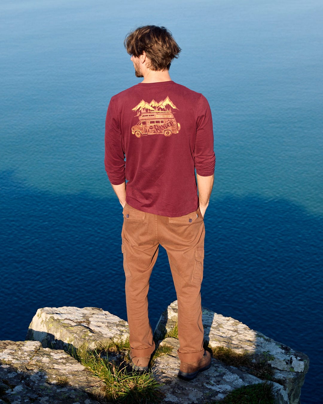 Lost Van - Mens Long Sleeve T-Shirt - Dark Purple