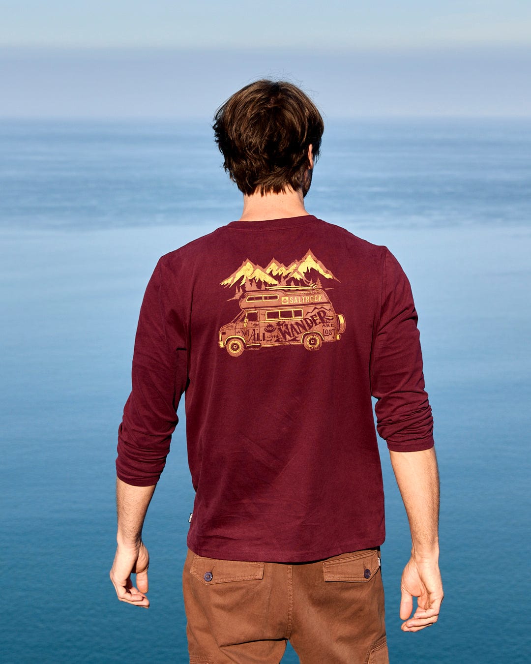Lost Van - Mens Long Sleeve T-Shirt - Dark Purple