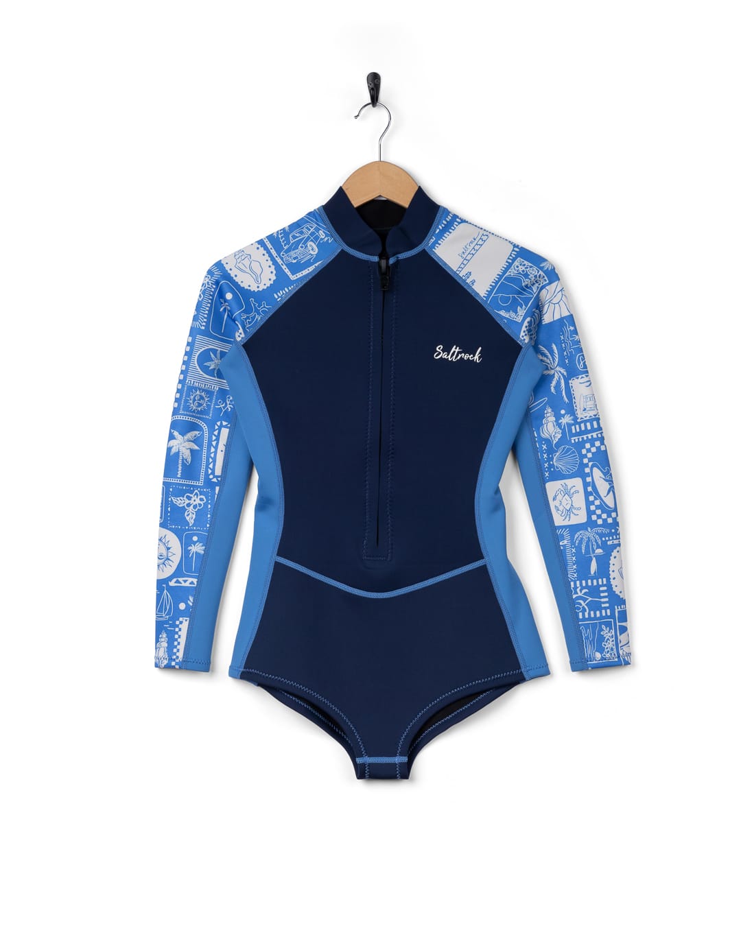 Island Tiles Womens 1.5mm Springsuit in Blue
