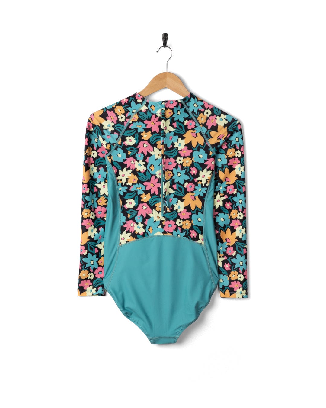 Holidaze -  Womens Long Sleeve Swimsuit - Blue