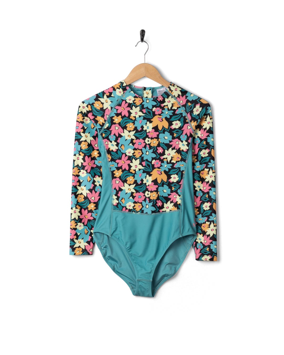 Holidaze -  Womens Long Sleeve Swimsuit - Blue