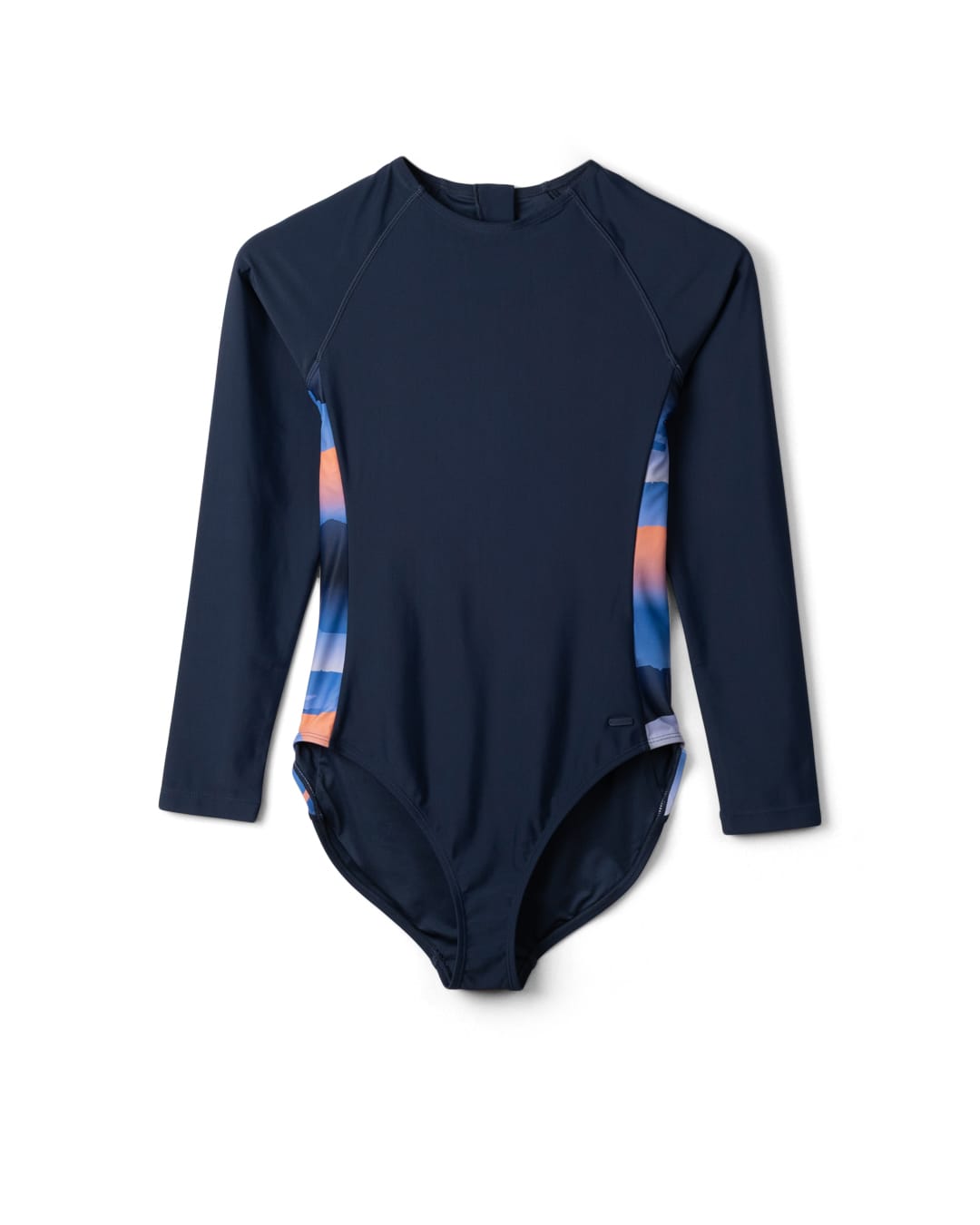 Mountain Panel Long Sleeve Swimsuit in Blue