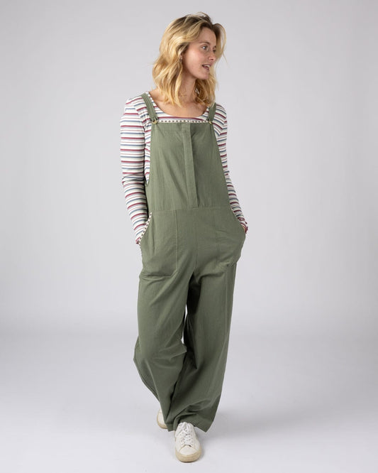 Kensa - Womens Dungarees - Green