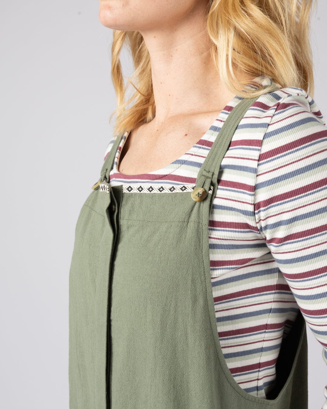 Kensa - Womens Dungarees - Green