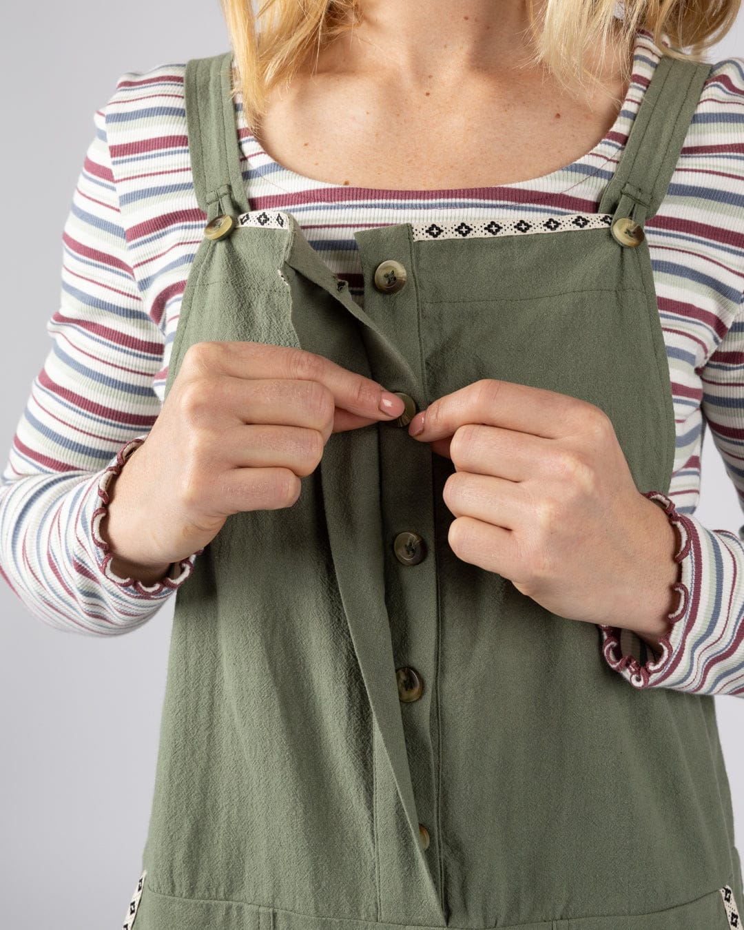 Kensa - Womens Dungarees - Green