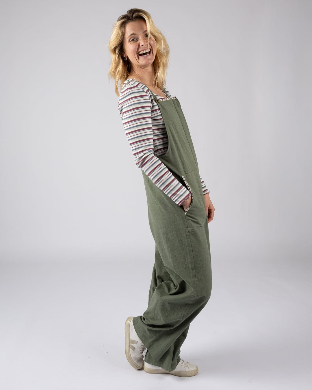 Kensa - Womens Dungarees - Green